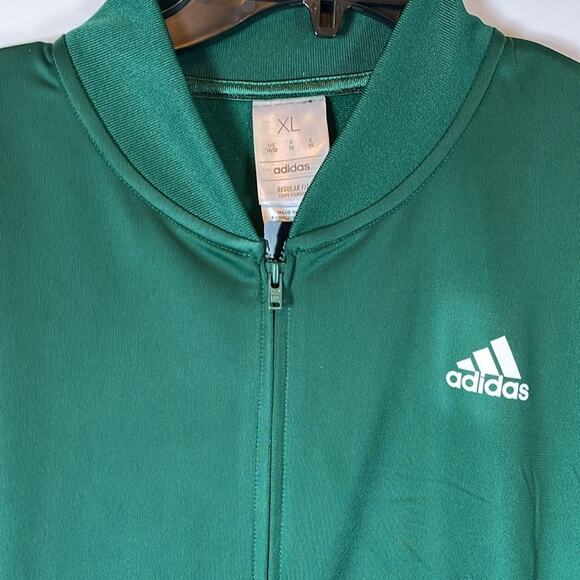 adidas Green Bomber Jacket Unisex Size XL 18/20 - Picture 2 of 6